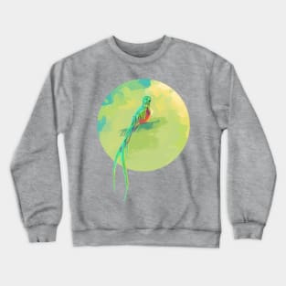 Resplendent Quetzal - digital bird illustration Crewneck Sweatshirt